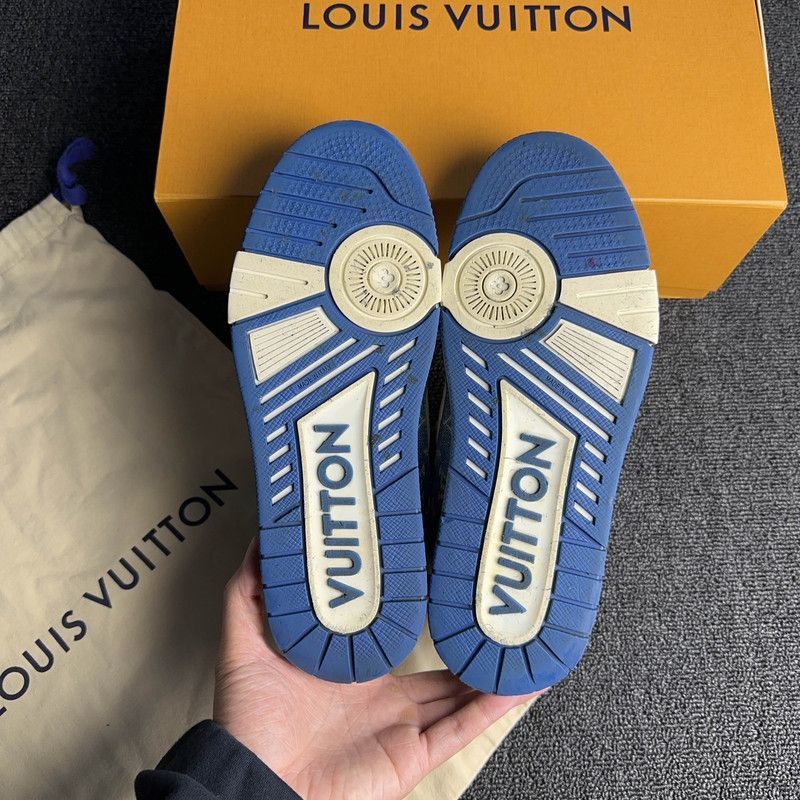Louis Vuitton Louis Vuitton Trainer Denim Low-Top Sneakers Size US 8 / IT 38 - 4 Thumbnail