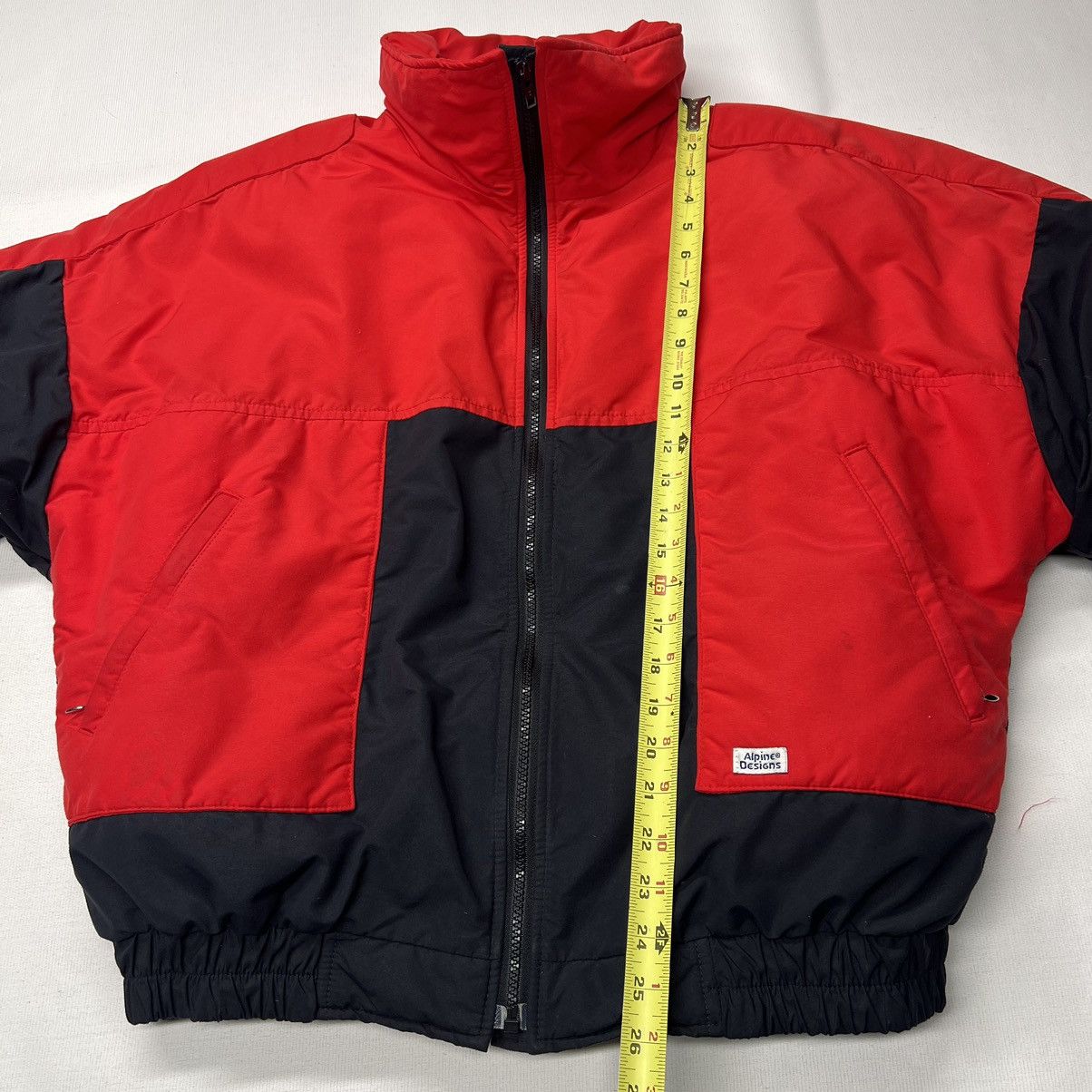 Vintage VTG Alpine Designs Jacket Red Black Goose Down Puffer Ski Size US L / EU 52-54 / 3 - 23 Thumbnail