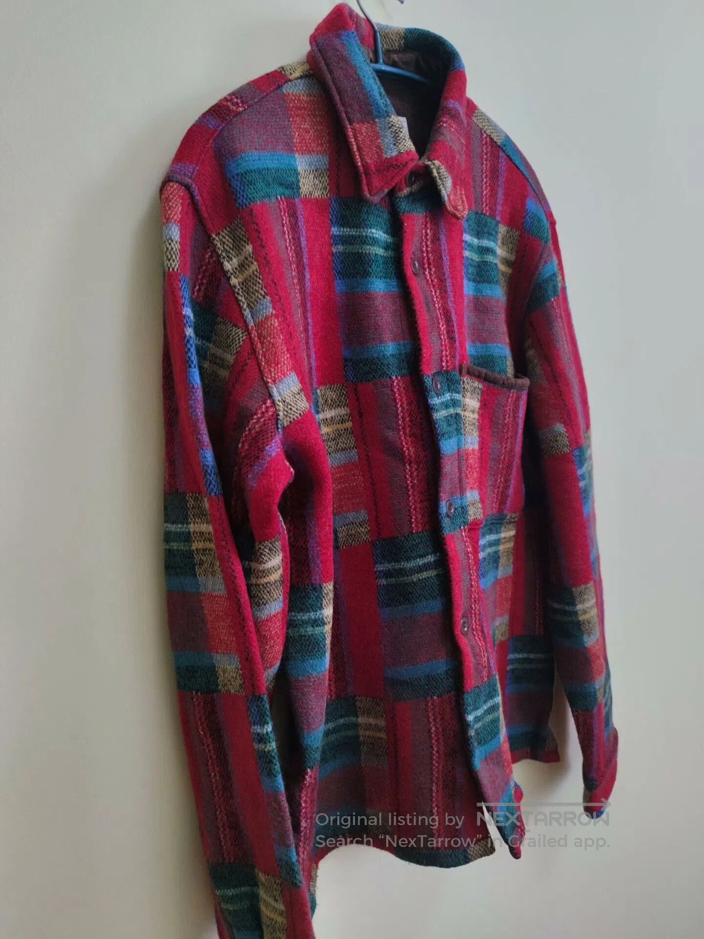 Other Vintage Red Blue Plaid Wool Shirt. Size US M / EU 48-50 / 2 - 2 Thumbnail