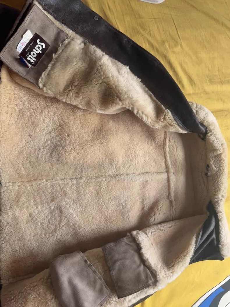 Schott Schott Sheep fur and fur integrated hunting leather coat Size US L / EU 52-54 / 3 - 3 Thumbnail