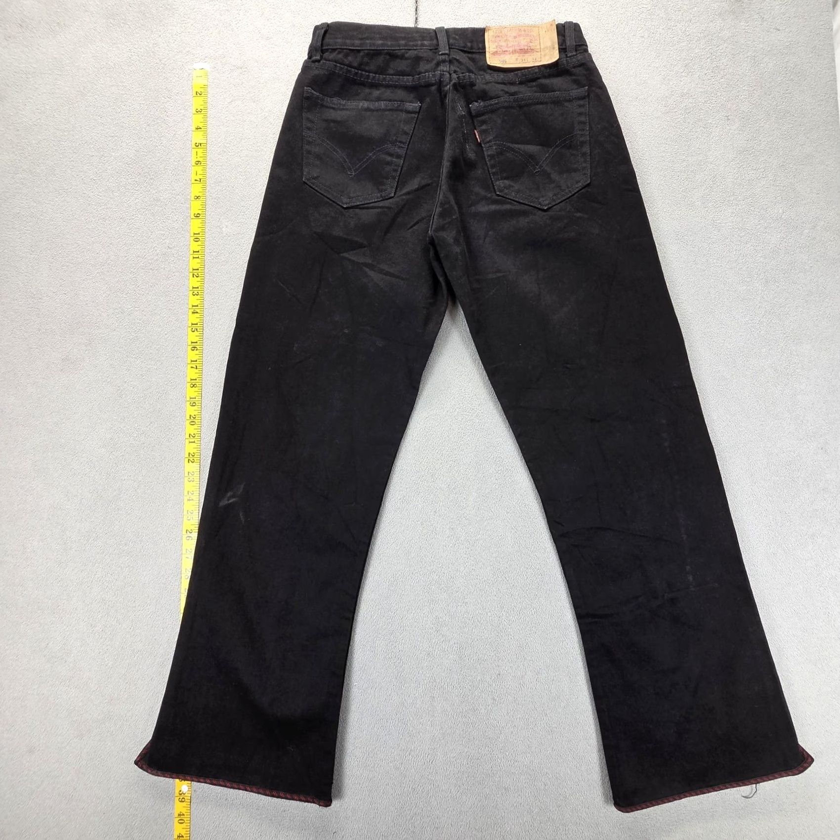 Levi's Levi's 501 Jeans Mens Black Straight USA Vintage 90s 28x29 Modified Fits 31 Inseam 34 Pockets Embroidered Denim Button Closure Mens Size US 31 - 2 Thumbnail