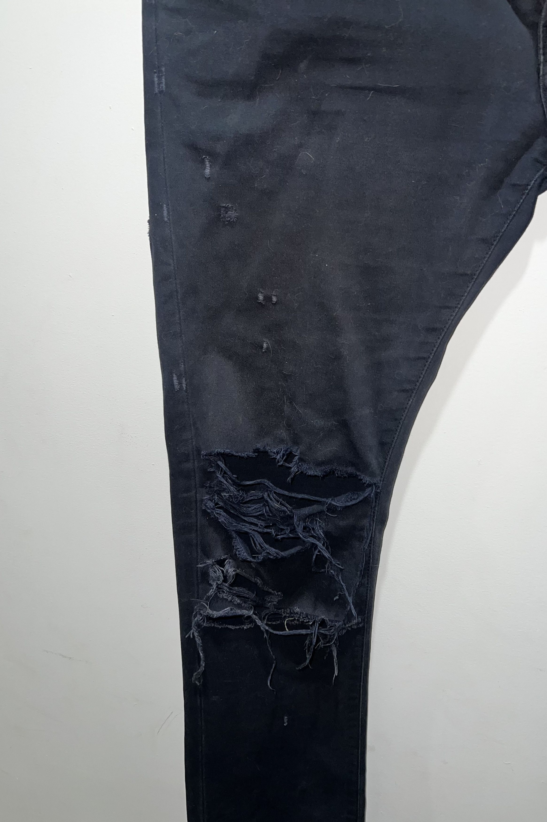 Undercover SS05 Graffiti Patch Distressed Dark Navy Twill Jeans Size US 32 / EU 48 - 5 Thumbnail