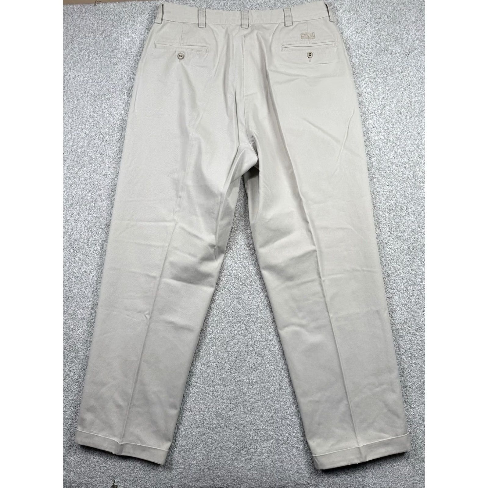 Polo Ralph Lauren VINTAGE Polo Ralph Lauren Pants Mens 34x31 Khaki Chino Flat Front Size US S / EU 44-46 / 1 - 5 Thumbnail