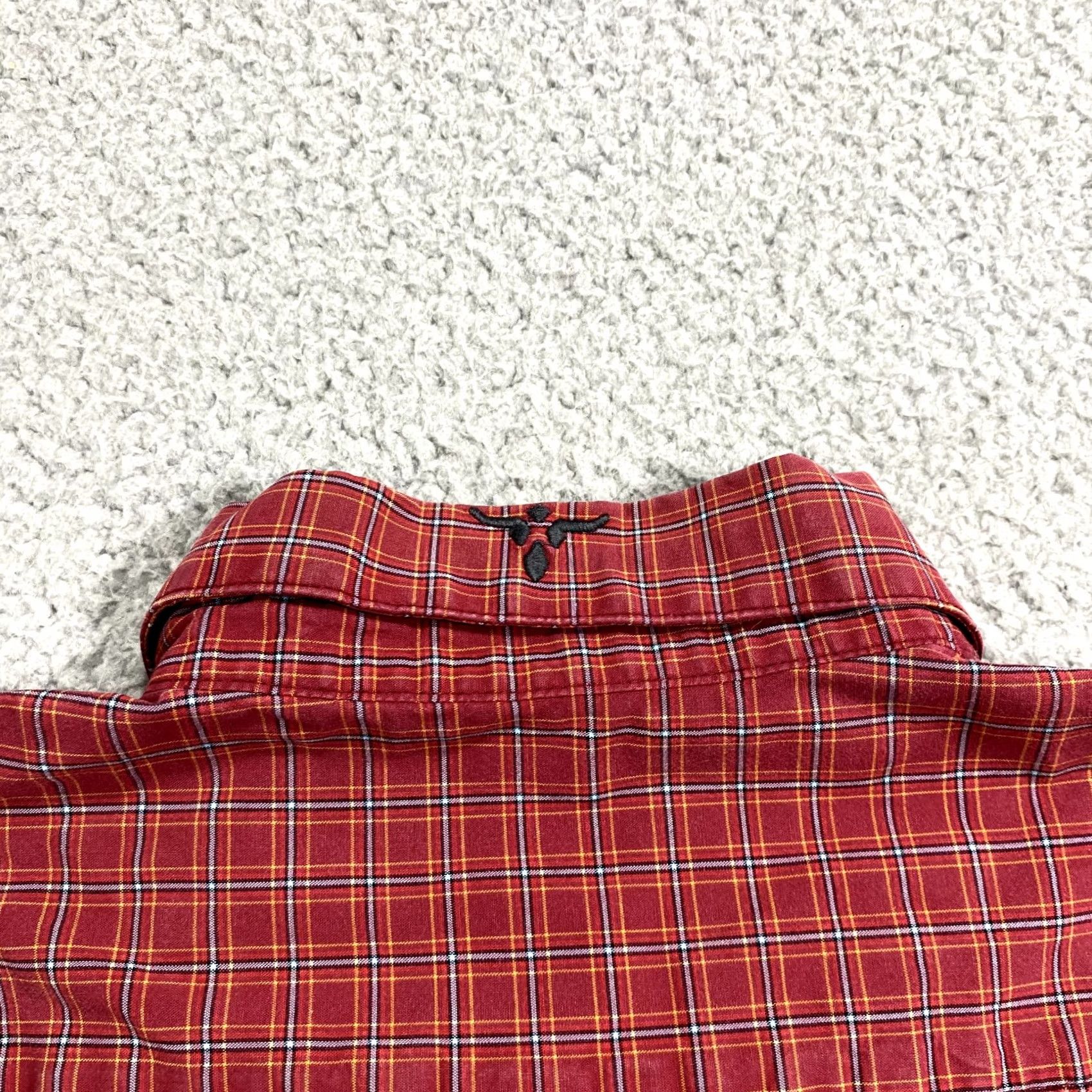 Wrangler Wrangler 20X Competition Shirt Mens Large Red Plaid Cowboy Rodeo Embroidered Size US L / EU 52-54 / 3 - 6 Thumbnail