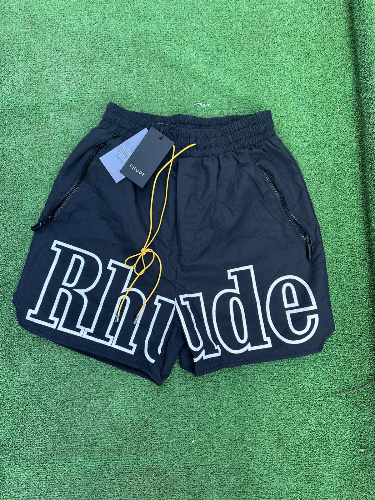 Rhude Rhude Black Nylon Logo Shorts – Size S – 100% Authentic | Grailed