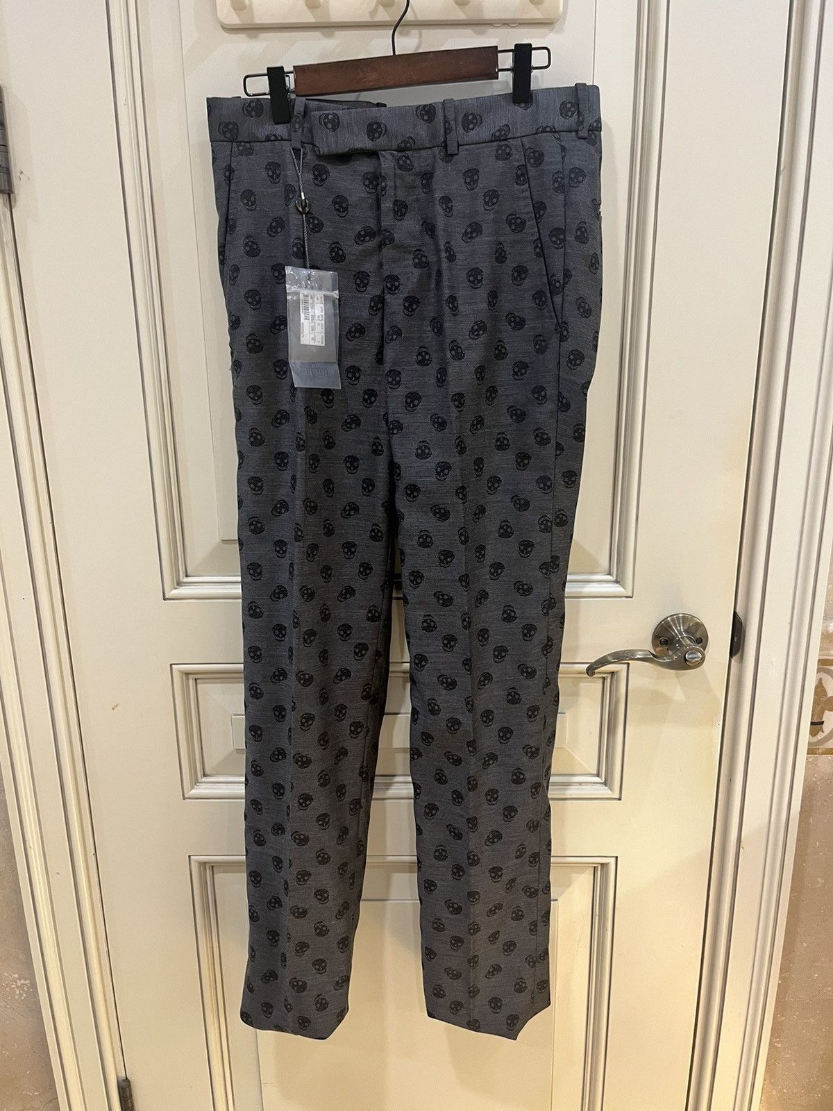 Alexander McQueen skull jacquard wool pants size46 Size US 30 / EU 46 - 1 Thumbnail