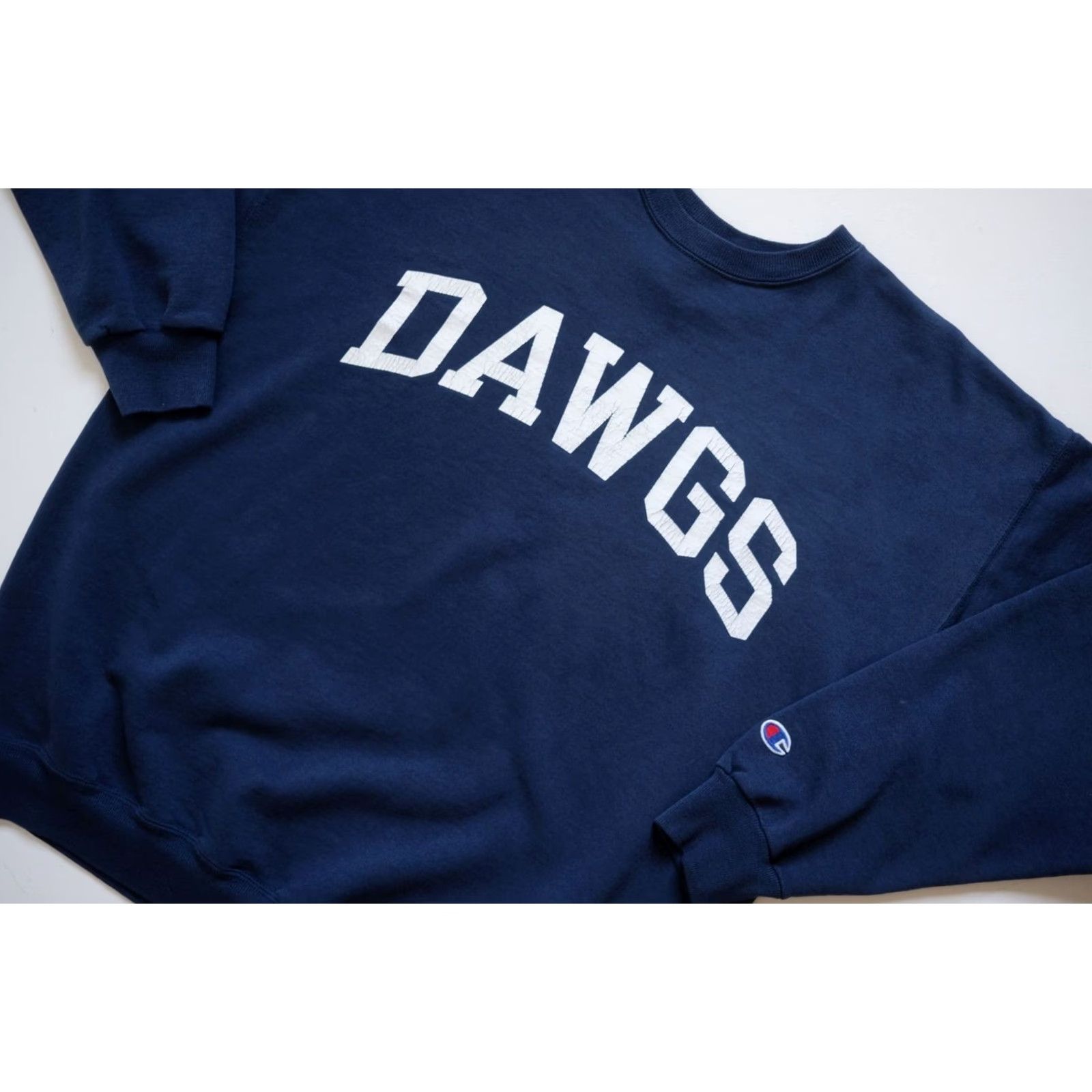 Champion VINTAGE Champion Sweatshirt 90s Blue Crewneck Pullover Raglan Logo Men L Size US L / EU 52-54 / 3 - 5 Thumbnail