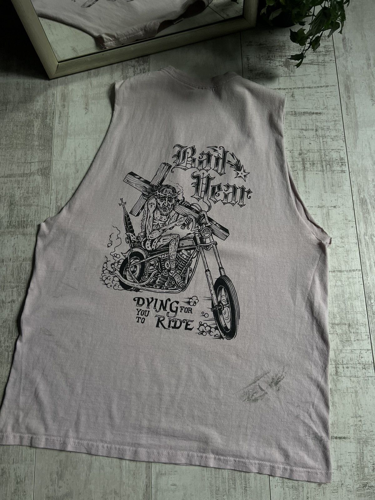 Vintage Vintage Bad Hear 00’s Jesus Shirt Tank Top Religion Ride Size US L / EU 52-54 / 3 - 3 Thumbnail