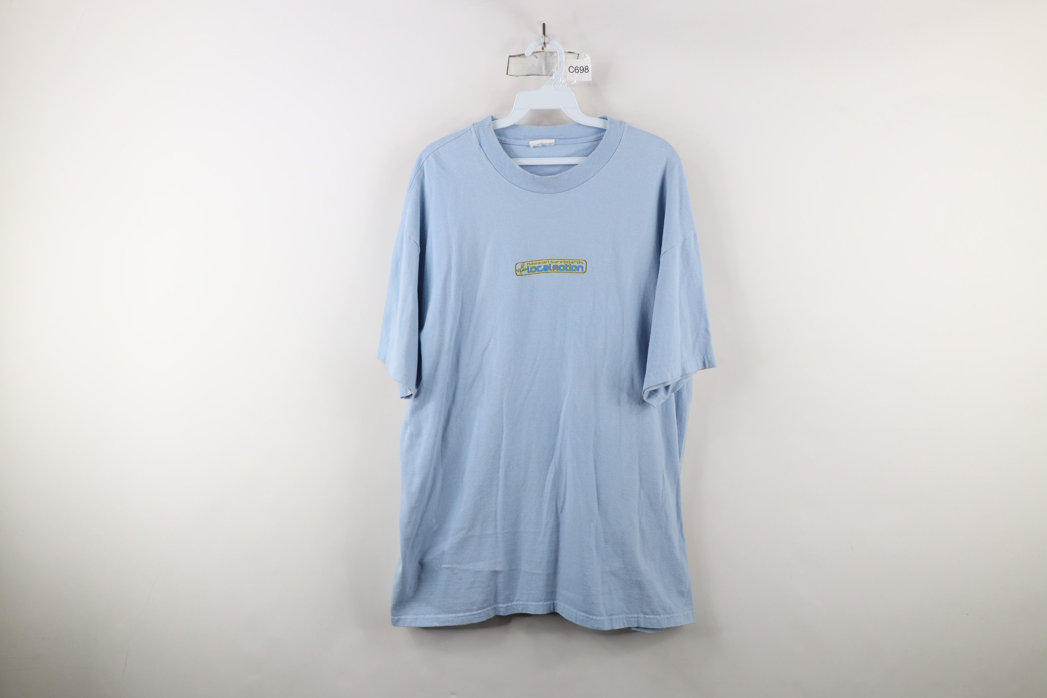 Vintage 90s Motion Hawaiian Surfboards Surfing T-Shirt Blue