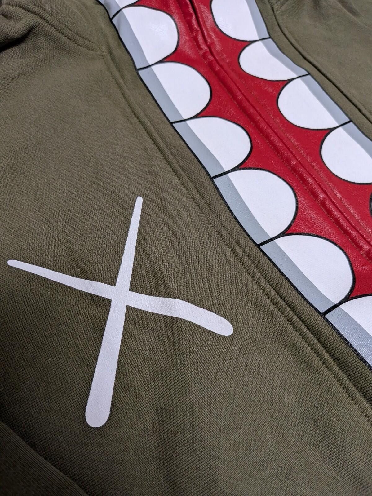 Bape A Bathing Ape Bape Kaws Full Zip Chomper Hoodie Olive Green Size US XL / EU 56 / 4 - 3 Thumbnail