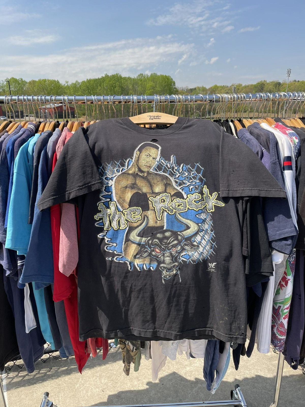 image of Wwe Vintage 1999 Wwf The Rock Pro Hardcore Wrestler Shirt XL in Black, Men's
