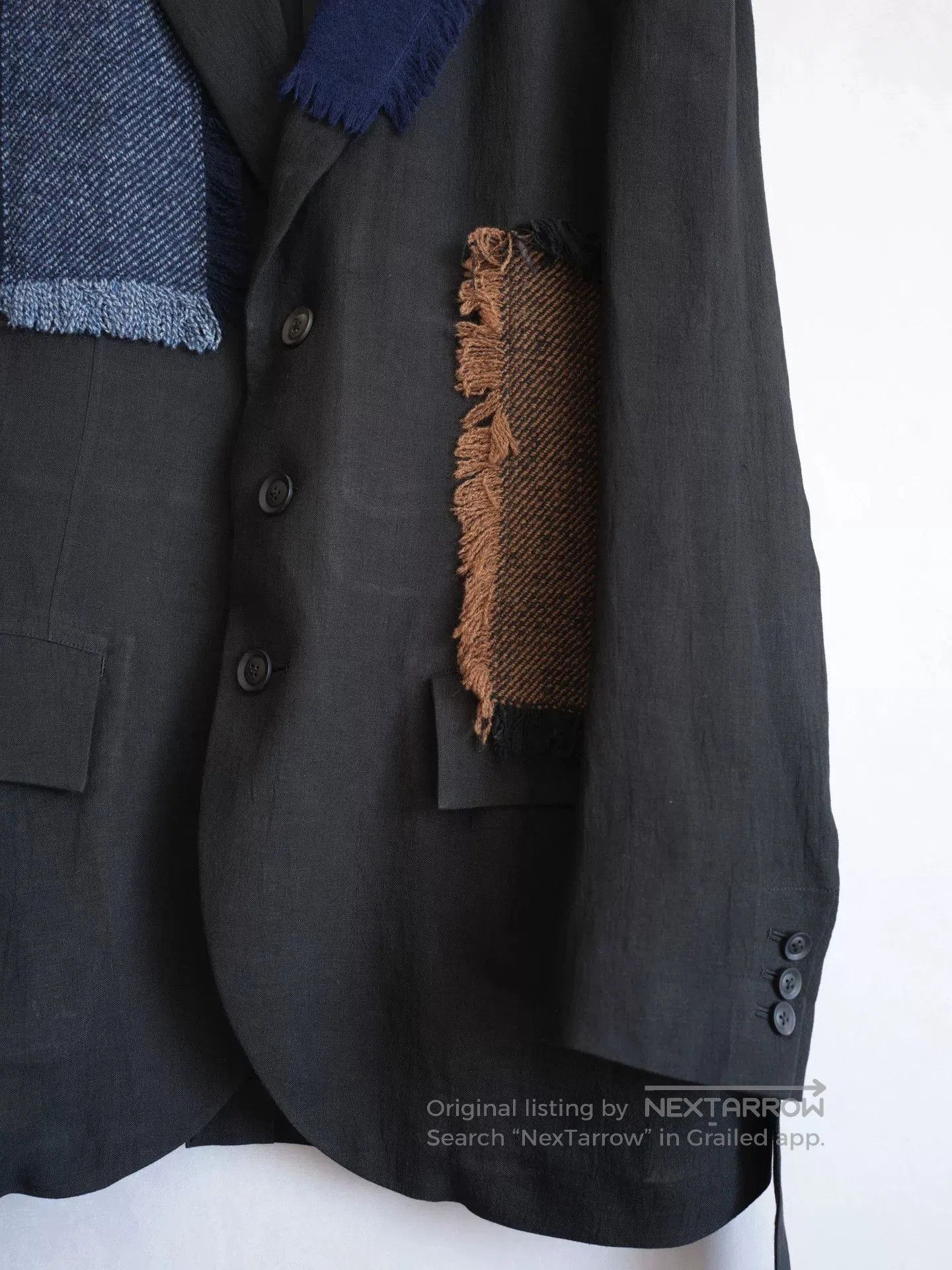 Yohji Yamamoto Yohji Yamamoto Patchwork Pleated Jacket. Size US L / EU 52-54 / 3 - 4 Thumbnail