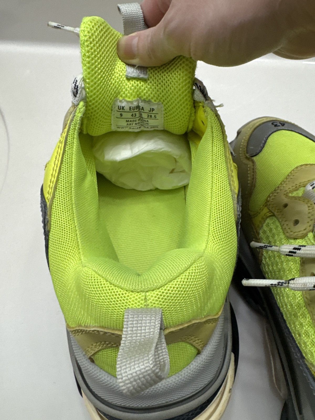 Balenciaga Triple S Neon Yellow Size US 10 / EU 43 - 9 Thumbnail