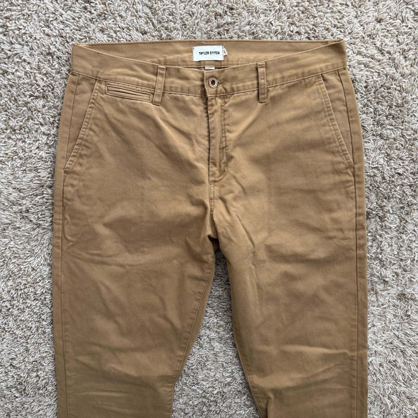 Taylor Stitch Taylor Stitch Democratic Khaki Brown Chino Pants Tan Cotton Size US 33 - 5 Thumbnail