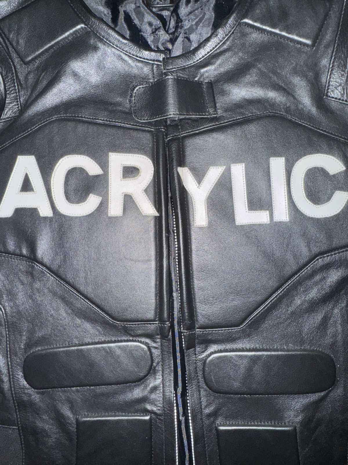 Designer By Bradley Kirkham Leather “Acrylic” padded Jacket Size US M / EU 48-50 / 2 - 2 Thumbnail