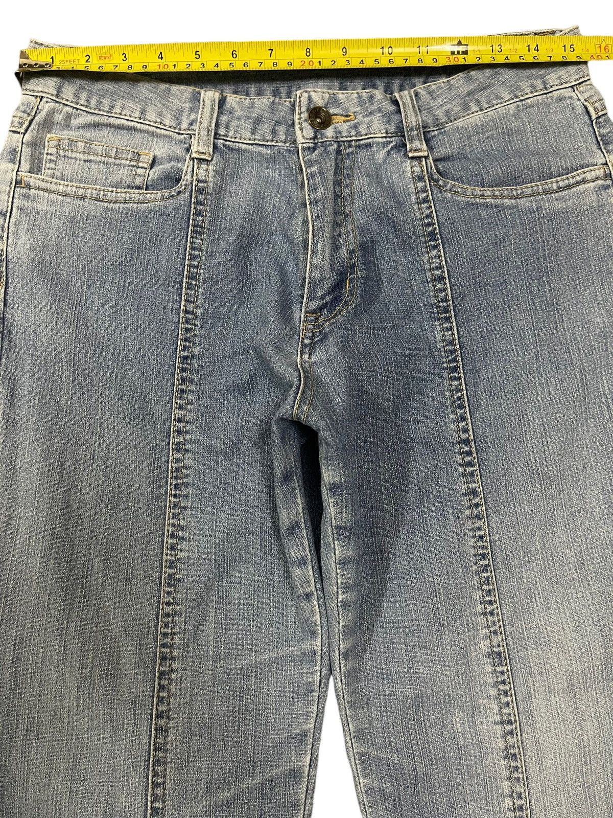 Hysteric Glamour Vintage Japanese Brand Blue Wash Style Wide Leg Jeans Size US 30 / EU 46 - 11 Thumbnail