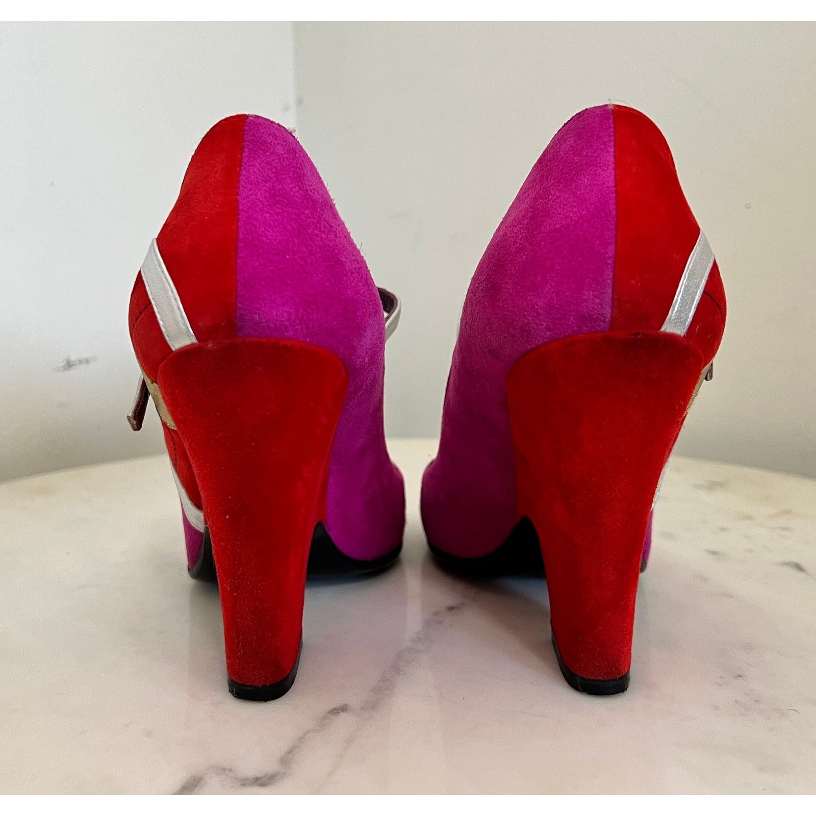 Marc Jacobs VINTAGE 2004 MARC JACOBS PINK/RED MARYJANE SHOES – EU 36.5 Size US 6.5 / IT 36.5 - 5 Thumbnail