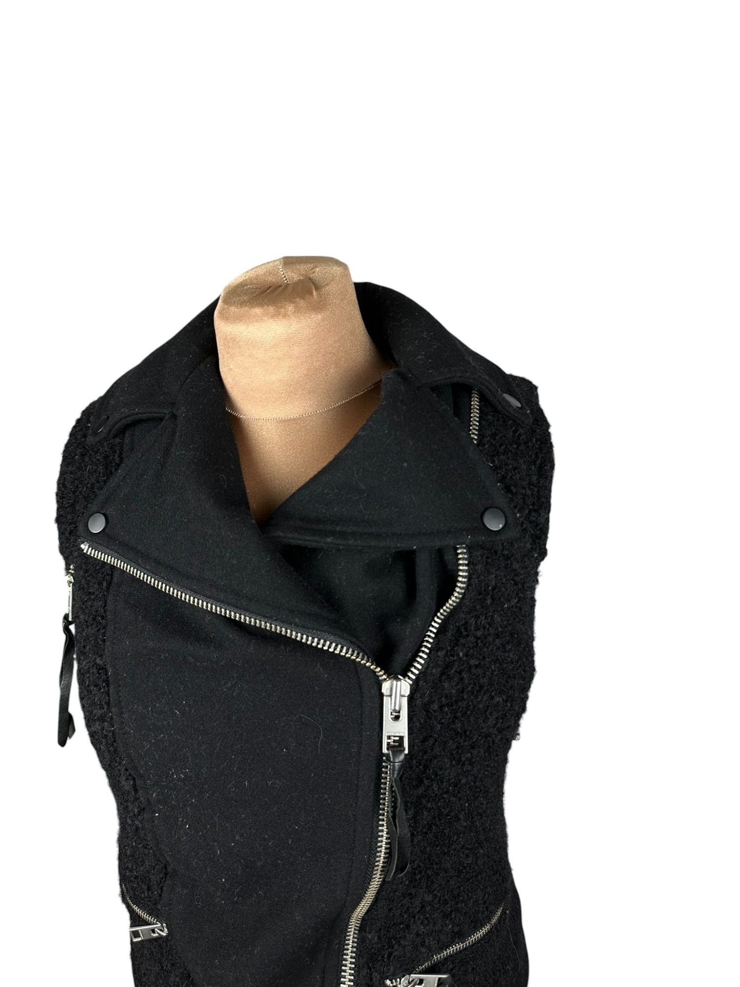 Allsaints × Designer Allsaints Avant Garde Wool Zip Y2k Vest Size S / US 4 / IT 40 - 5 Thumbnail