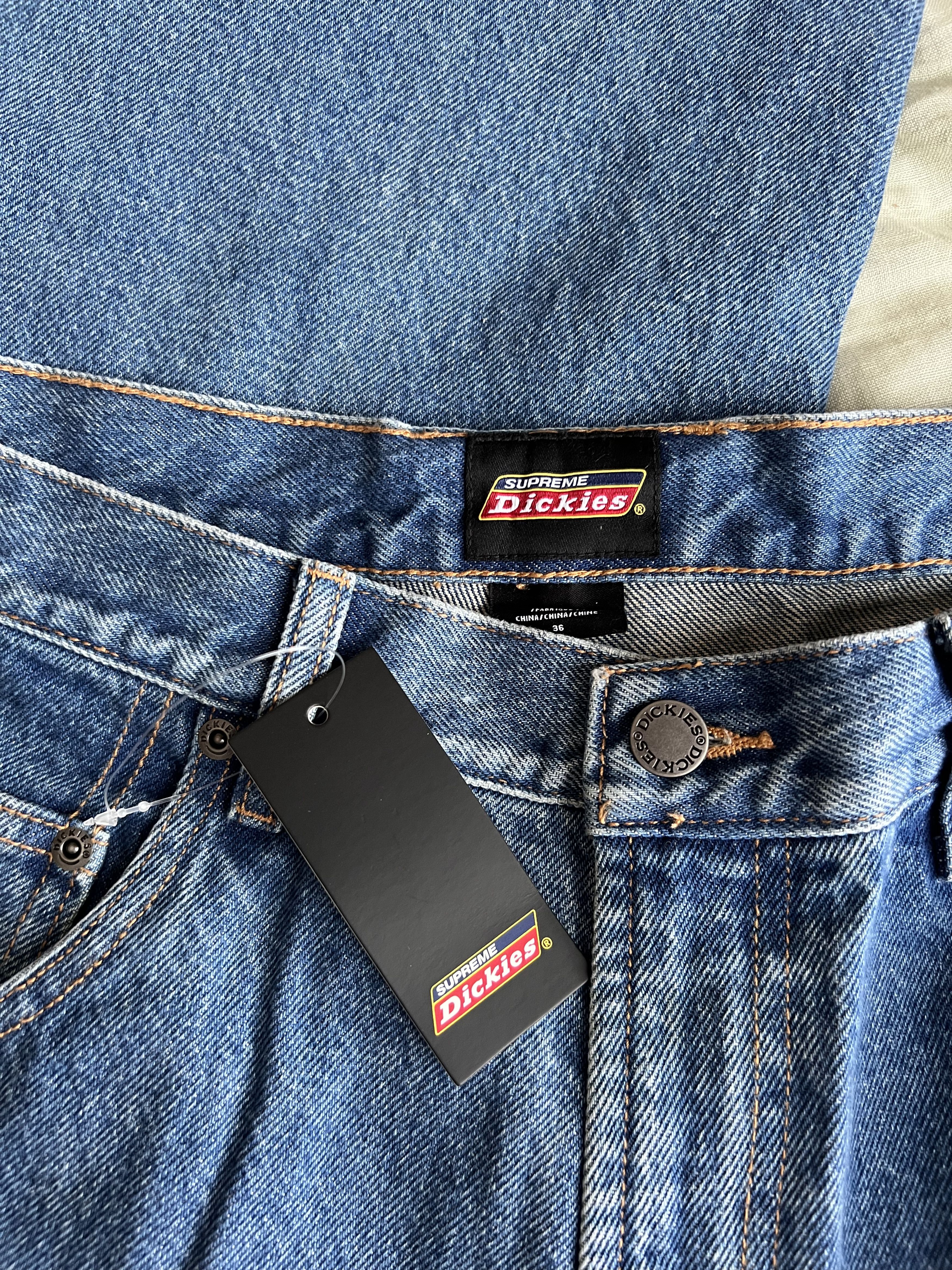 Dickies × Supreme Supreme Dickies Double Knee Baggy Jeans in Washed Indigo Size US 36 / EU 52 - 6 Thumbnail