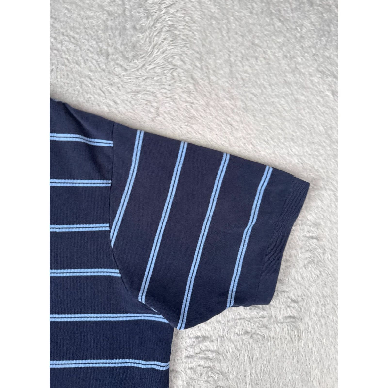 Ralph Lauren VINTAGE Polo Ralph Lauren Polo Shirt Men 2XL Blue 100% Cotton Slim Striped Polo Shirt Mens Size US XXL / EU 58 / 5 - 2 Thumbnail