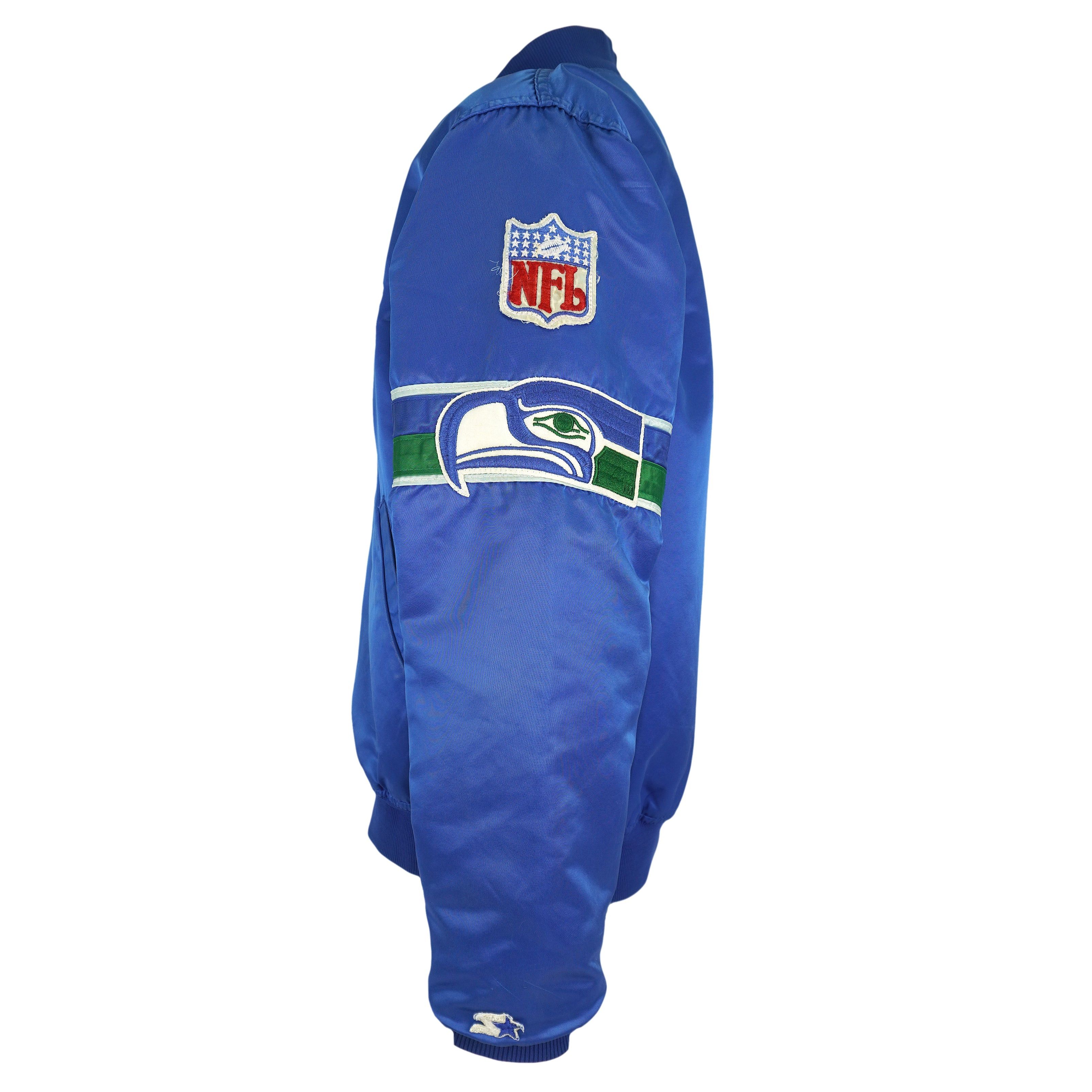 Starter Pro Line - Seattle Seahawks Satin Jacket 1980s Size US L / EU 52-54 / 3 - 3 Thumbnail