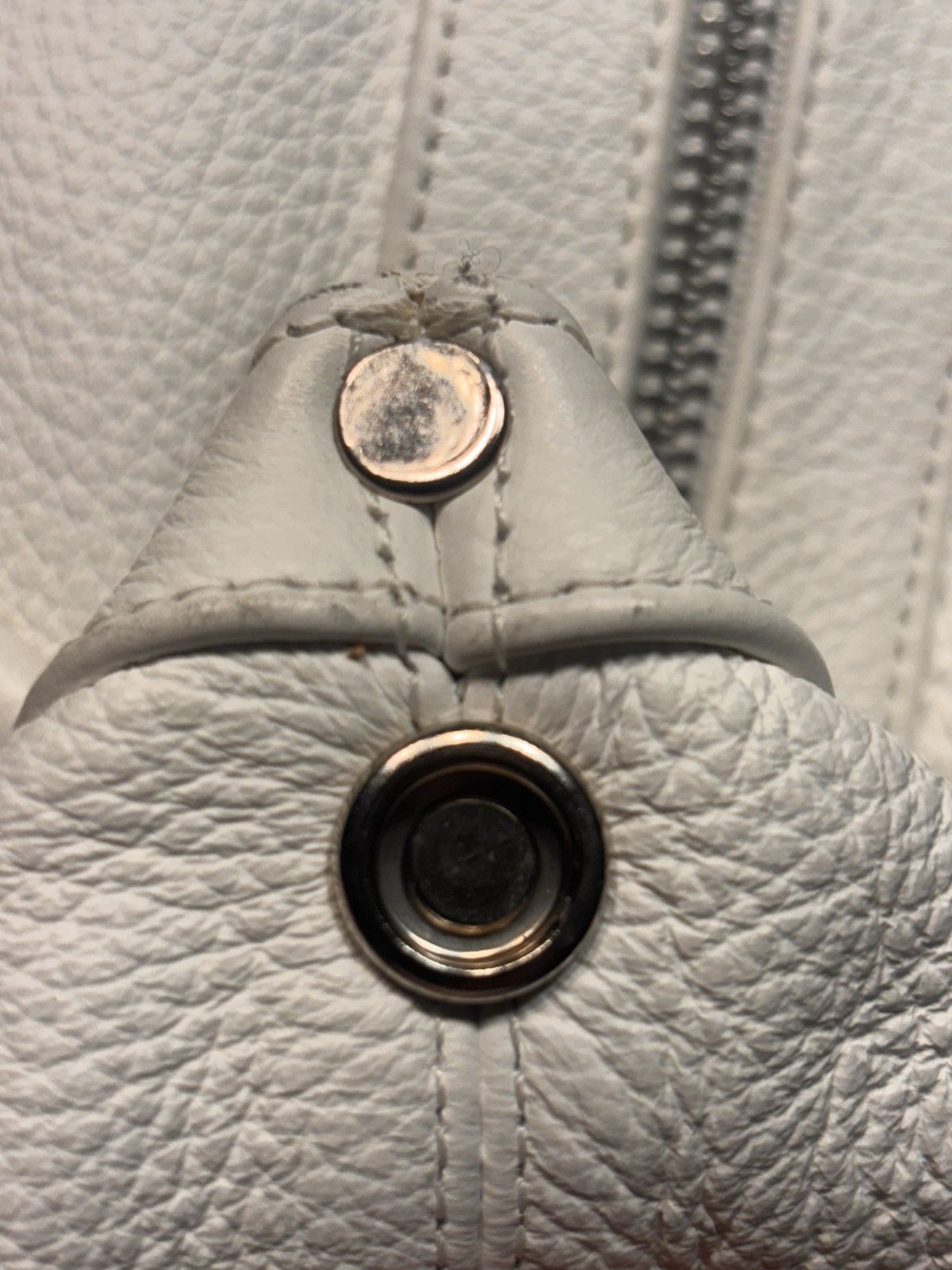 Chrome Hearts Chrome Hearts White Leather Monica Bag With Silver Cross Size ONE SIZE - 14 Thumbnail