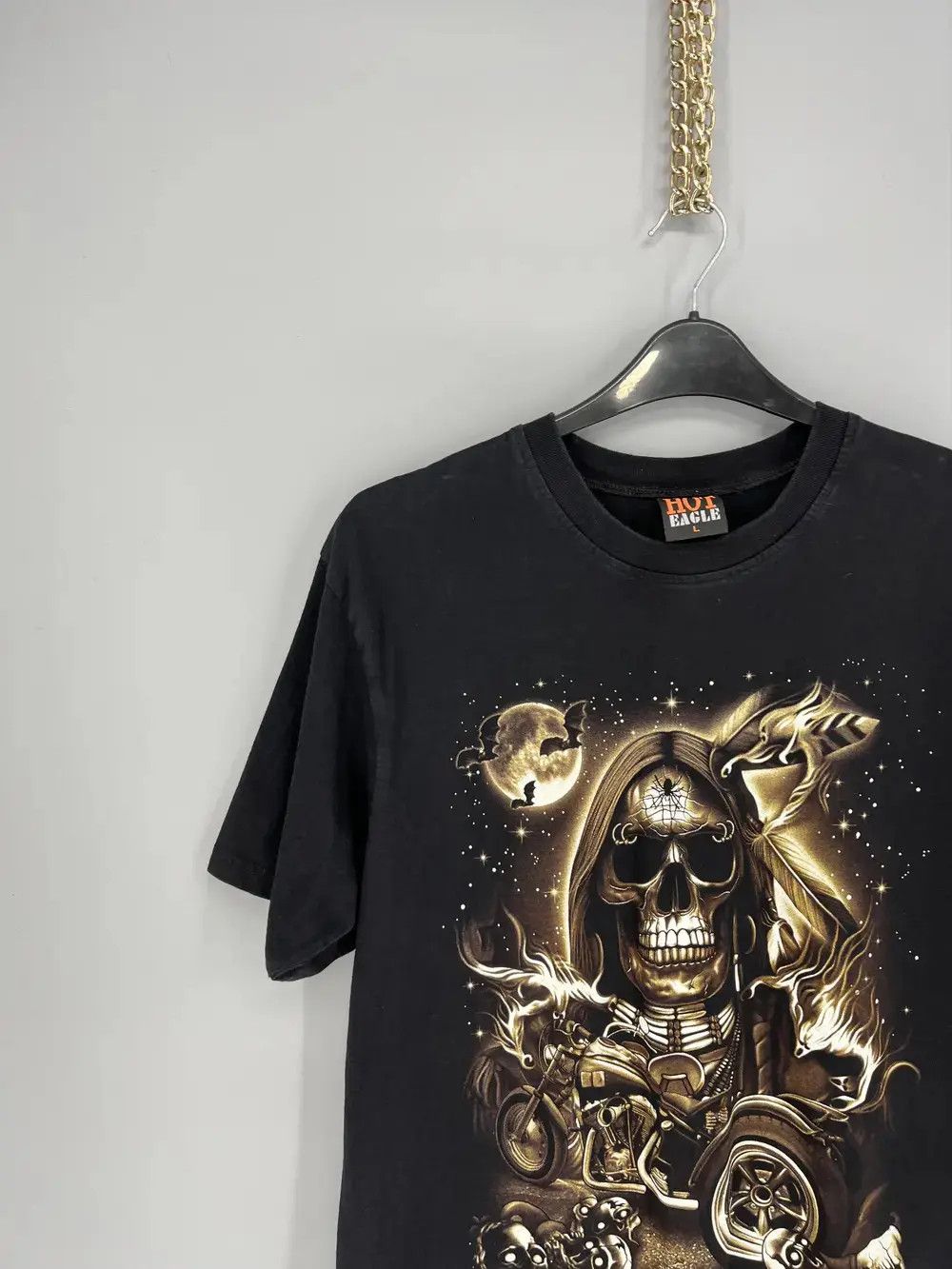 Band Tees Skulls T-shirt vintage rock metal size L black reverse logo Size US L / EU 52-54 / 3 - 4 Thumbnail