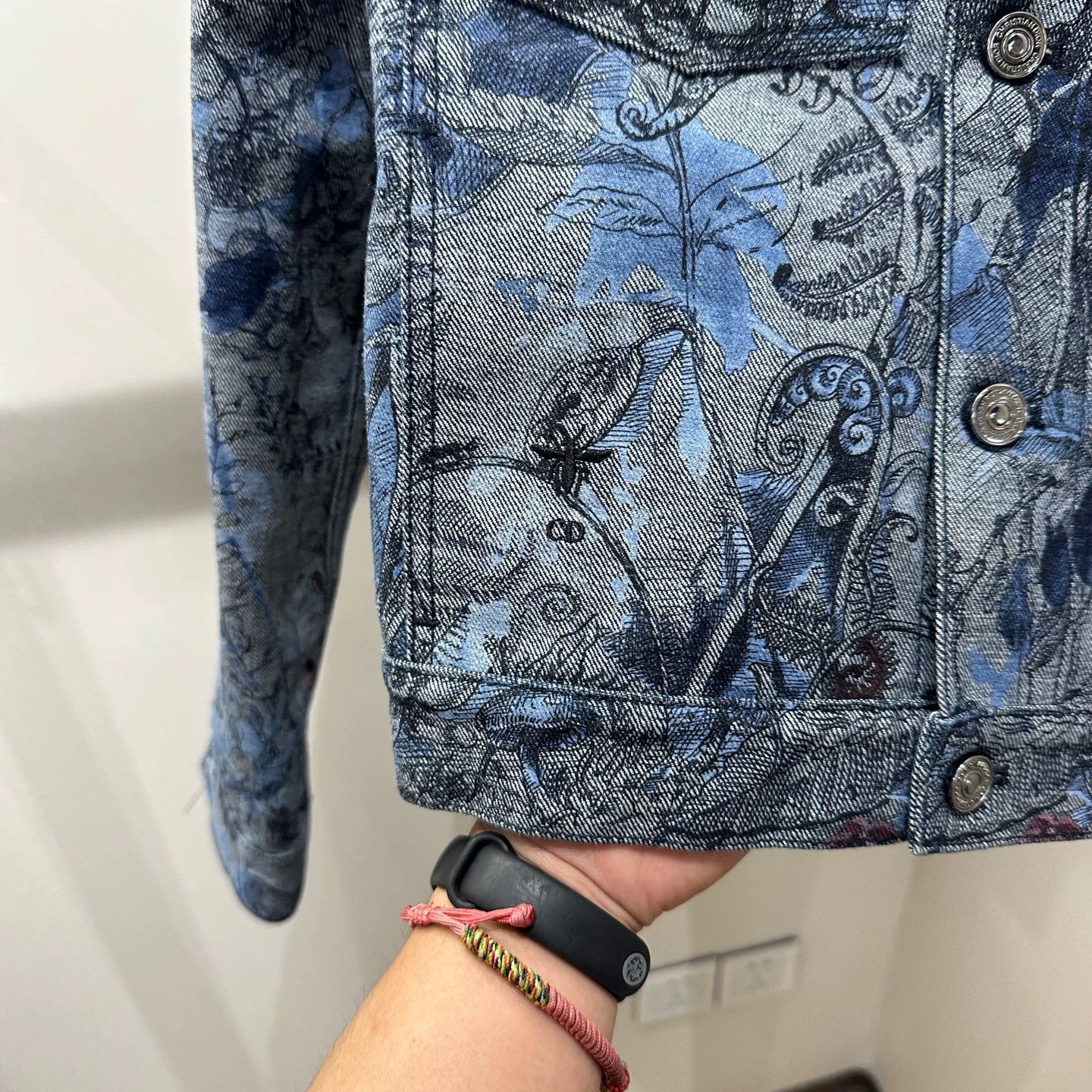 Dior Dior feb282 floral letter print denim jacket 36 Size XS / US 0-2 / IT 36-38 - 6 Thumbnail