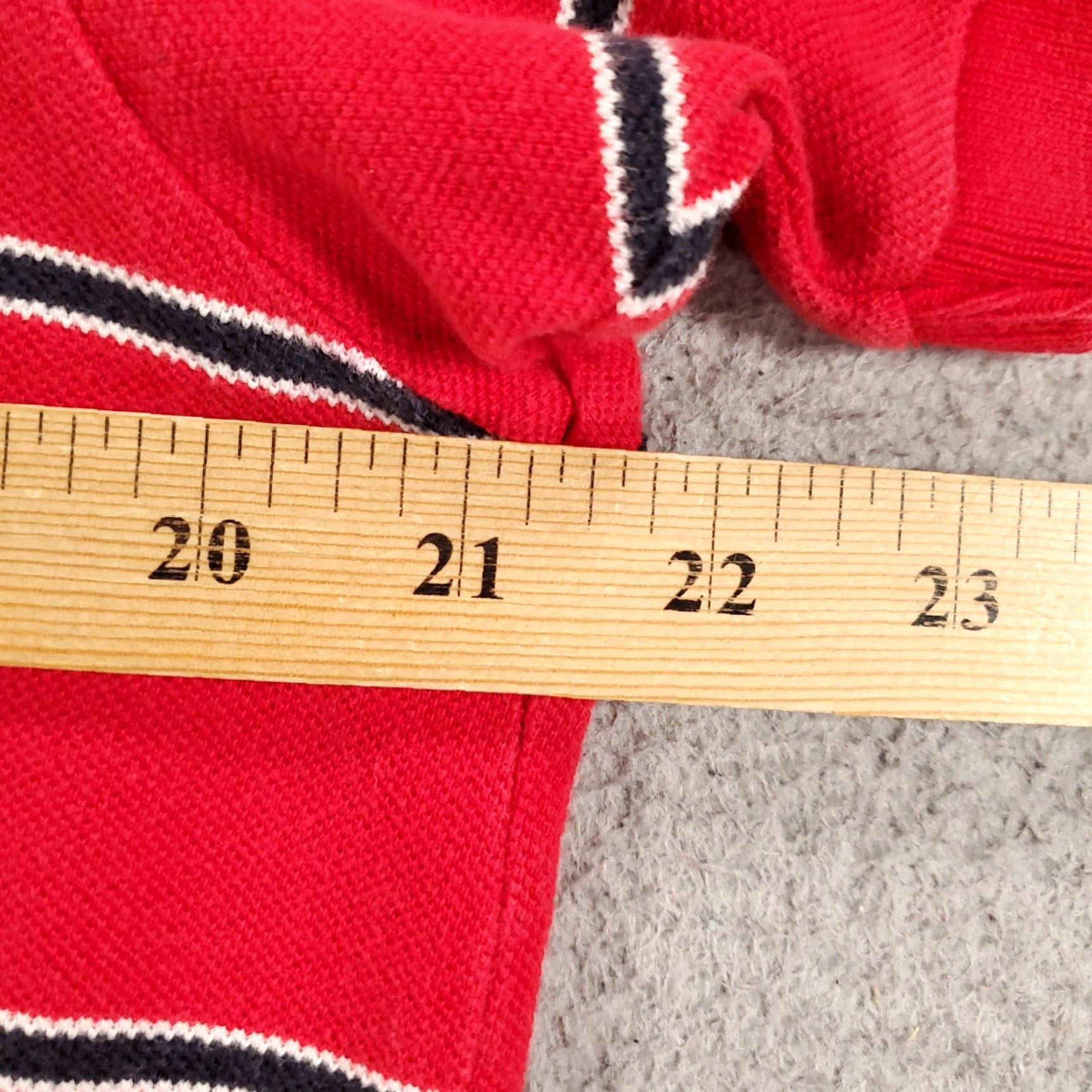 Abercrombie & Fitch Abercrombie & Fitch Mens Polo Shirt XL Red Striped Muscle Tee Y2K 90s Preppy Casual Shirt Mens XL Red Striped Size US XL / EU 56 / 4 - 3 Thumbnail