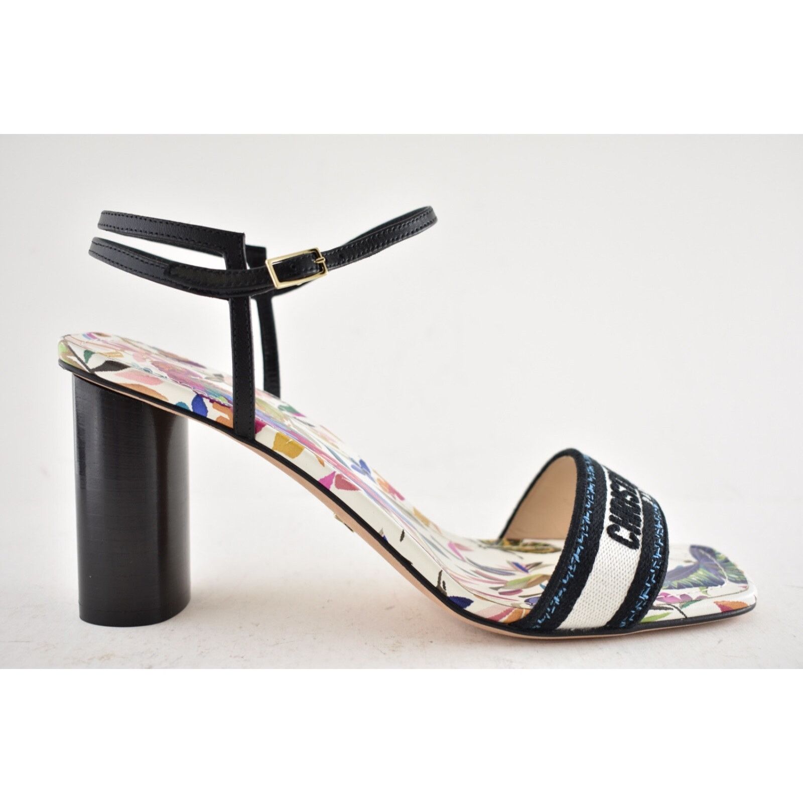Dior Dior TDJ Fantastica Black Blue Dway Heeled Sandal Ankle Size US 9.5 / IT 39.5 - 2 Thumbnail