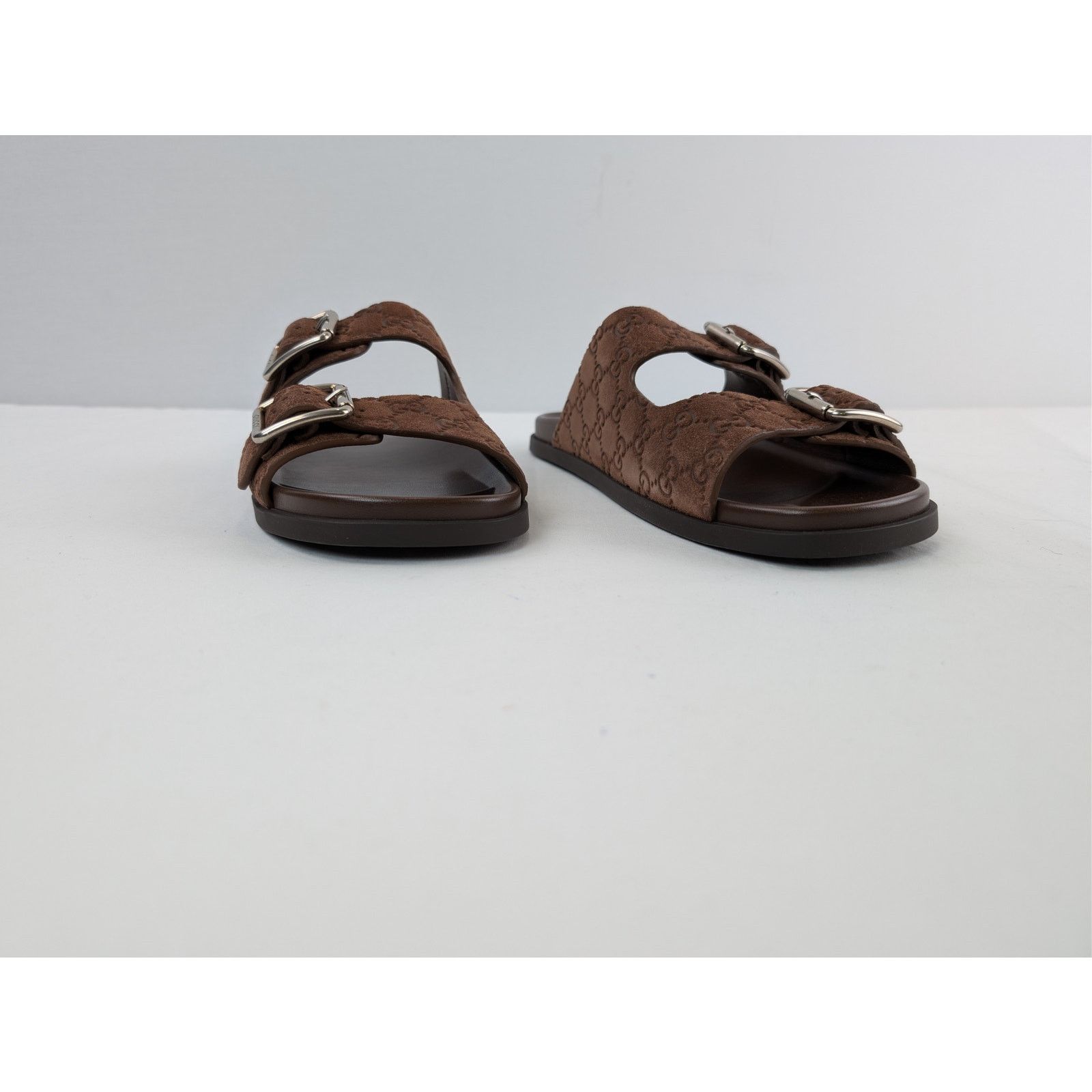 Gucci o1rshd1 Leather Slide Sandals in Brown Size US 11.5 / EU 44-45 - 5 Thumbnail