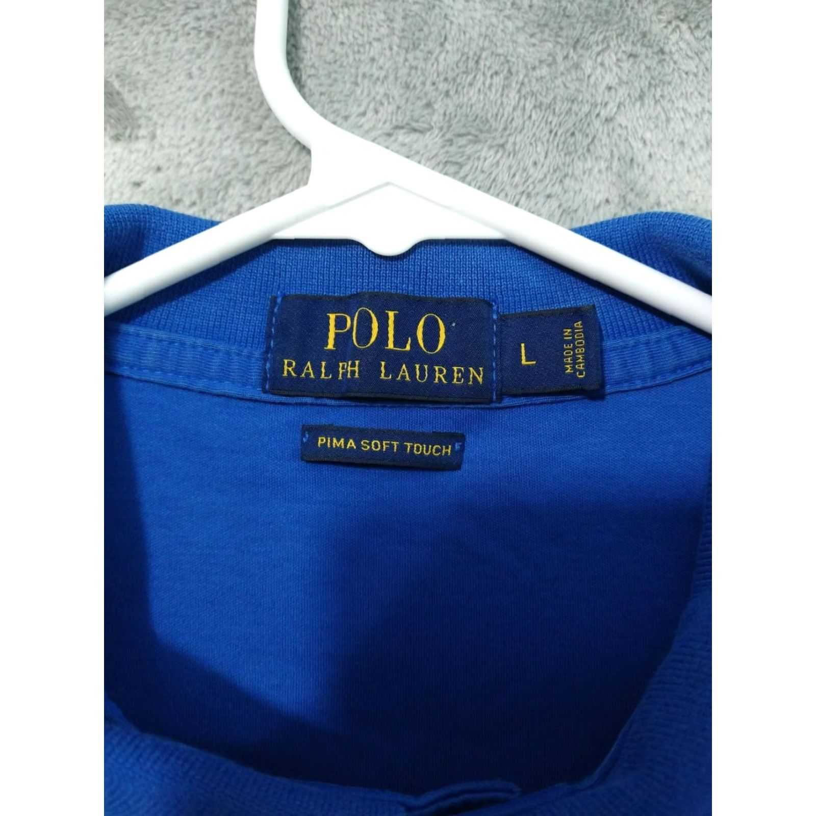 Polo Ralph Lauren Polo Ralph Lauren Polo Shirt Mens Large Blue Pima Soft Touch Short Sleeve Logo Size US L / EU 52-54 / 3 - 5 Thumbnail