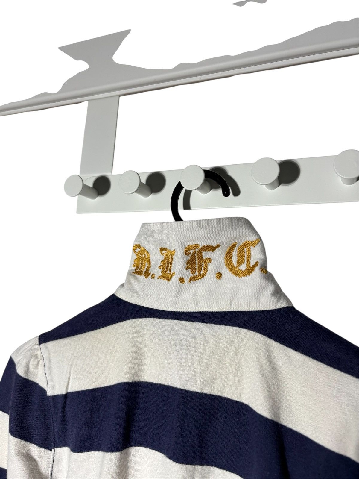 Polo Ralph Lauren Vintage Polo Ralph Lauren Rugby Polo RLPC Logo Striped Size S / US 4 / IT 40 - 4 Thumbnail