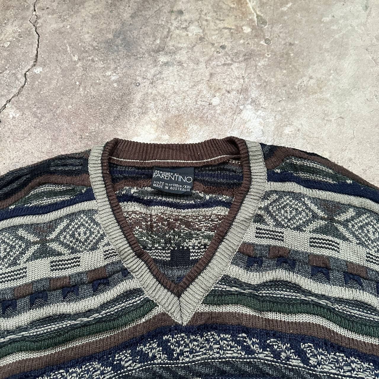 Carlo Colucci 90’s Vintage Wool Mohair Coogi style Florentino Sweater Size US XXL / EU 58 / 5 - 4 Thumbnail