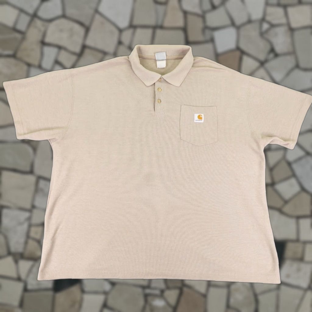 Carhartt VINTAGE Carhartt Polo Shirt Men 3XL Brown Short Sleeve Pocket 90s Work Casual Polo Mens Size US XXL / EU 58 / 5 - 1 Thumbnail