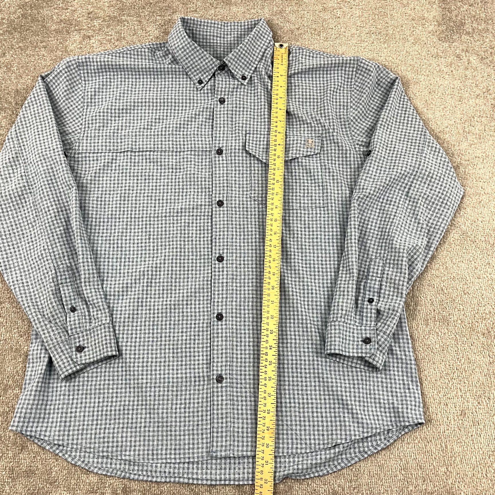 Vintage HUK Shirt Mens 2XL Blue Plaid Performance Fishing Button Down Long Sleeve Casual Size US XXL / EU 58 / 5 - 3 Thumbnail