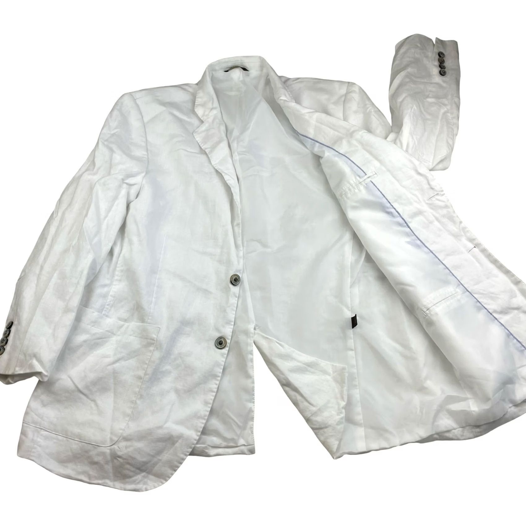 Tasso Elba Tasso Elba Island Blazer White XL Men's 100% Linen 2-Button Size 46R - 3 Thumbnail