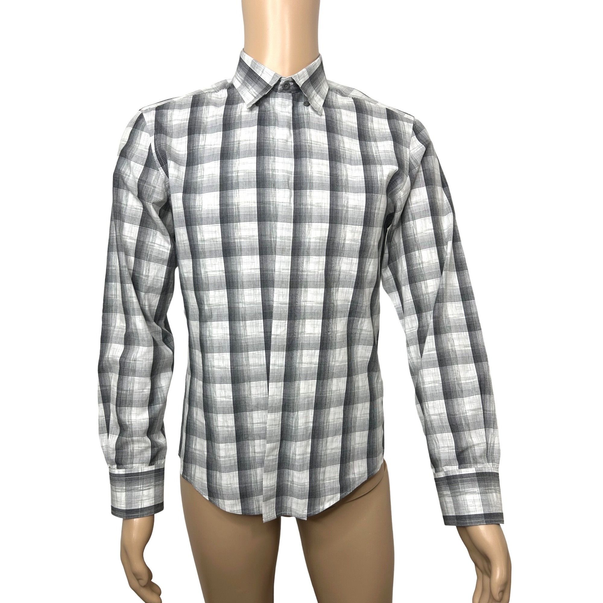 Joseph Abboud Joseph Abboud Men’s Shirt Button Down M Slim Fit Plaid Black Size US M / EU 48-50 / 2 - 1 Thumbnail