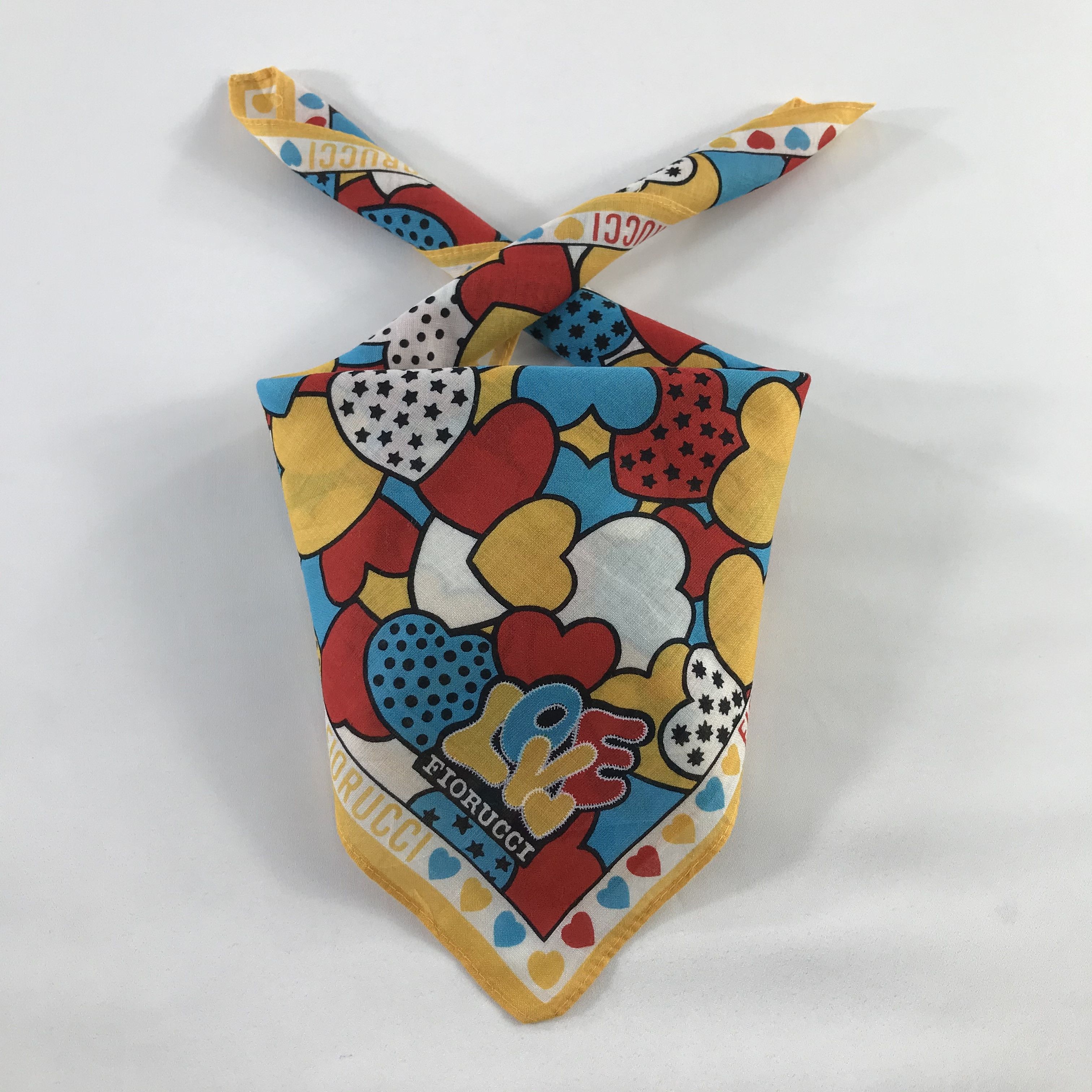 Fiorucci × Vintage Fiorucci Bandana / Handkerchief / Neckerchief - S706 Size ONE SIZE - 3 Thumbnail