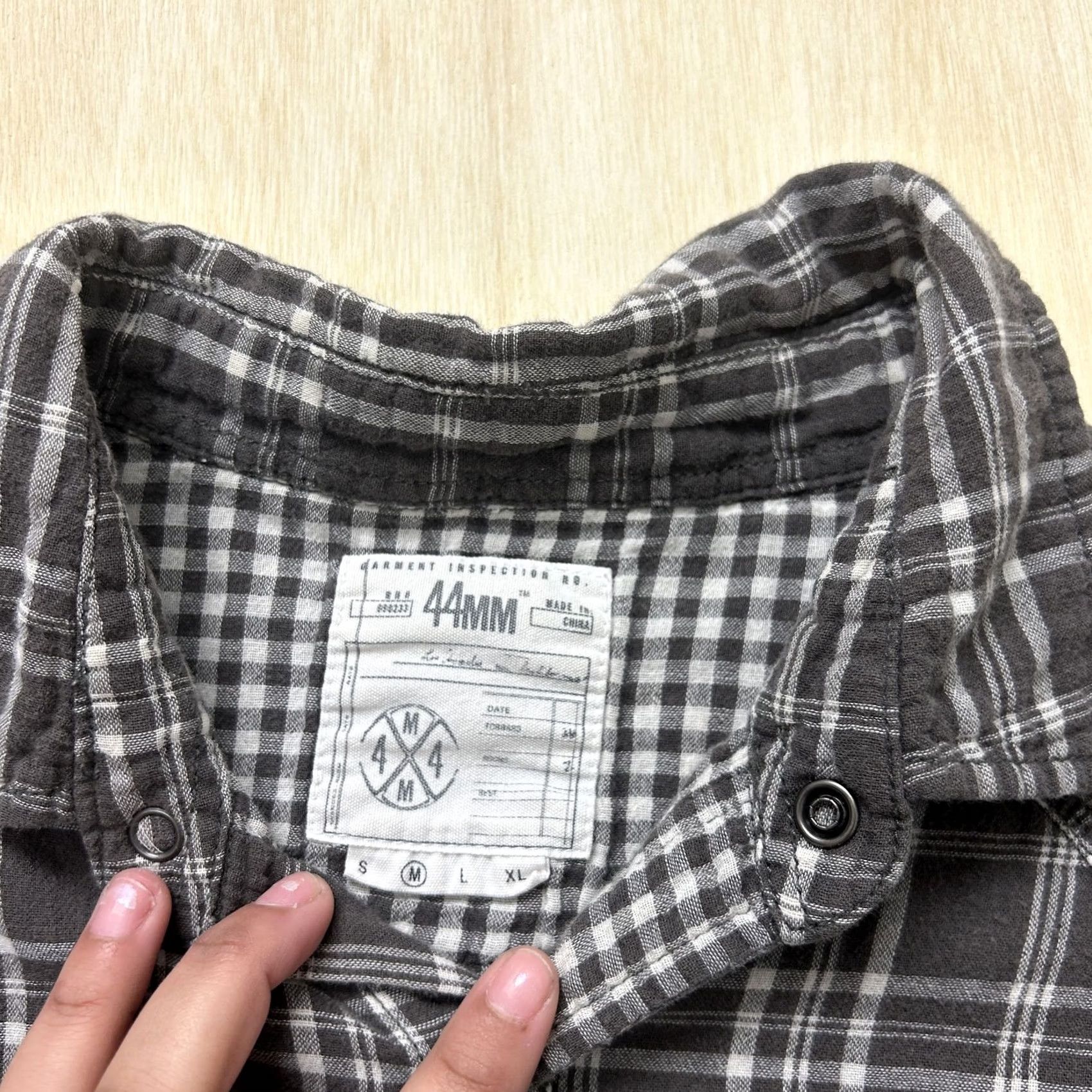 Vintage Y2K 44MM Flannel Shirt Mens Medium Gray Plaid Long Sleeve Snap Button Up Western Size US M / EU 48-50 / 2 - 4 Thumbnail