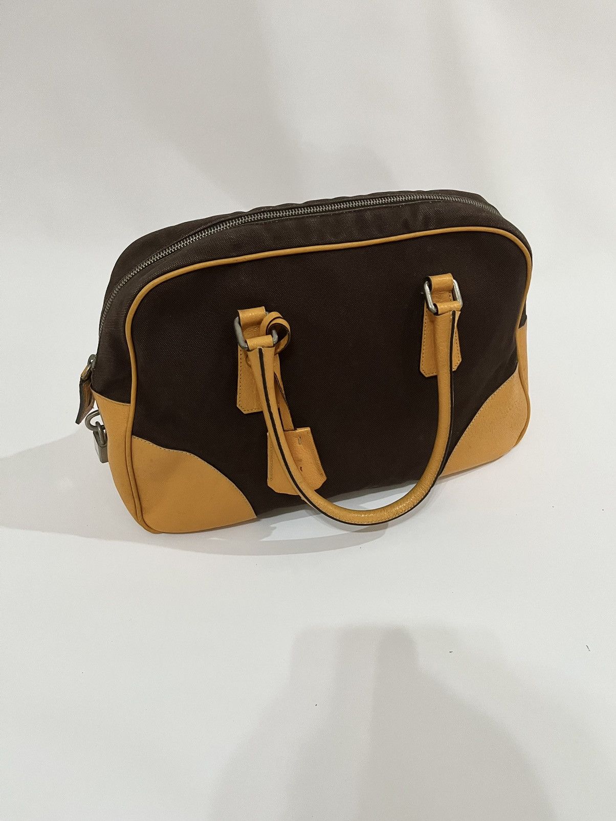 Prada Prada vintage Cinghiale Trimmed Canapa Bowler Bag Authentic Size ONE SIZE - 4 Thumbnail
