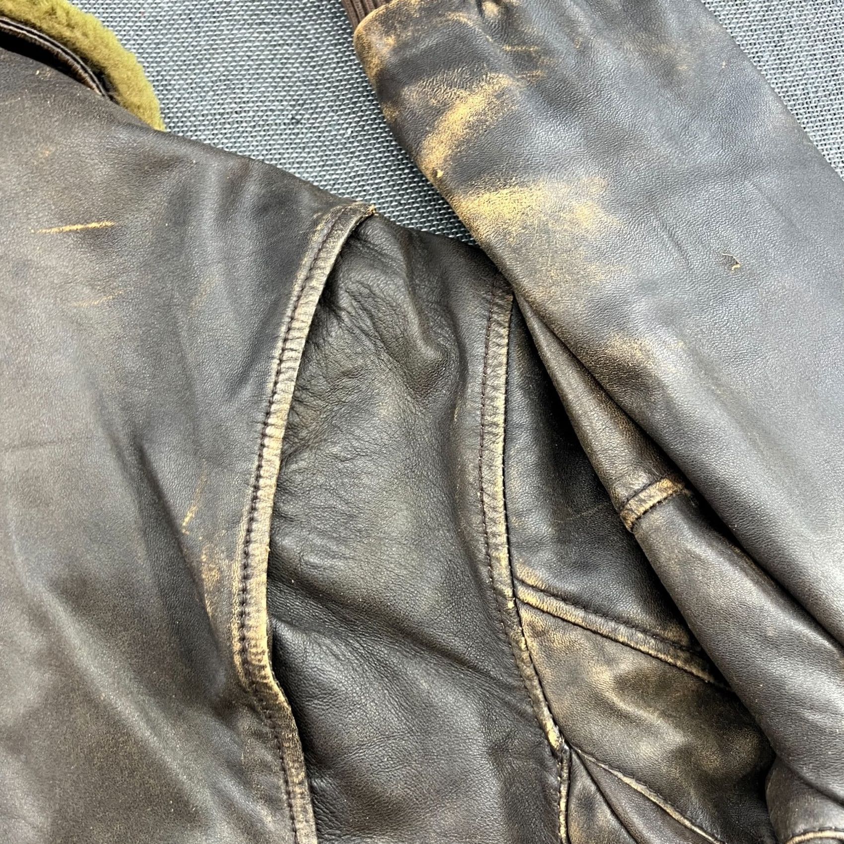 Vintage VINTAGE ARMA Leather Jacket Mens Size M Brown Aviator Bomber Pilot Jacket Men Redesign? Size US M / EU 48-50 / 2 - 7 Thumbnail