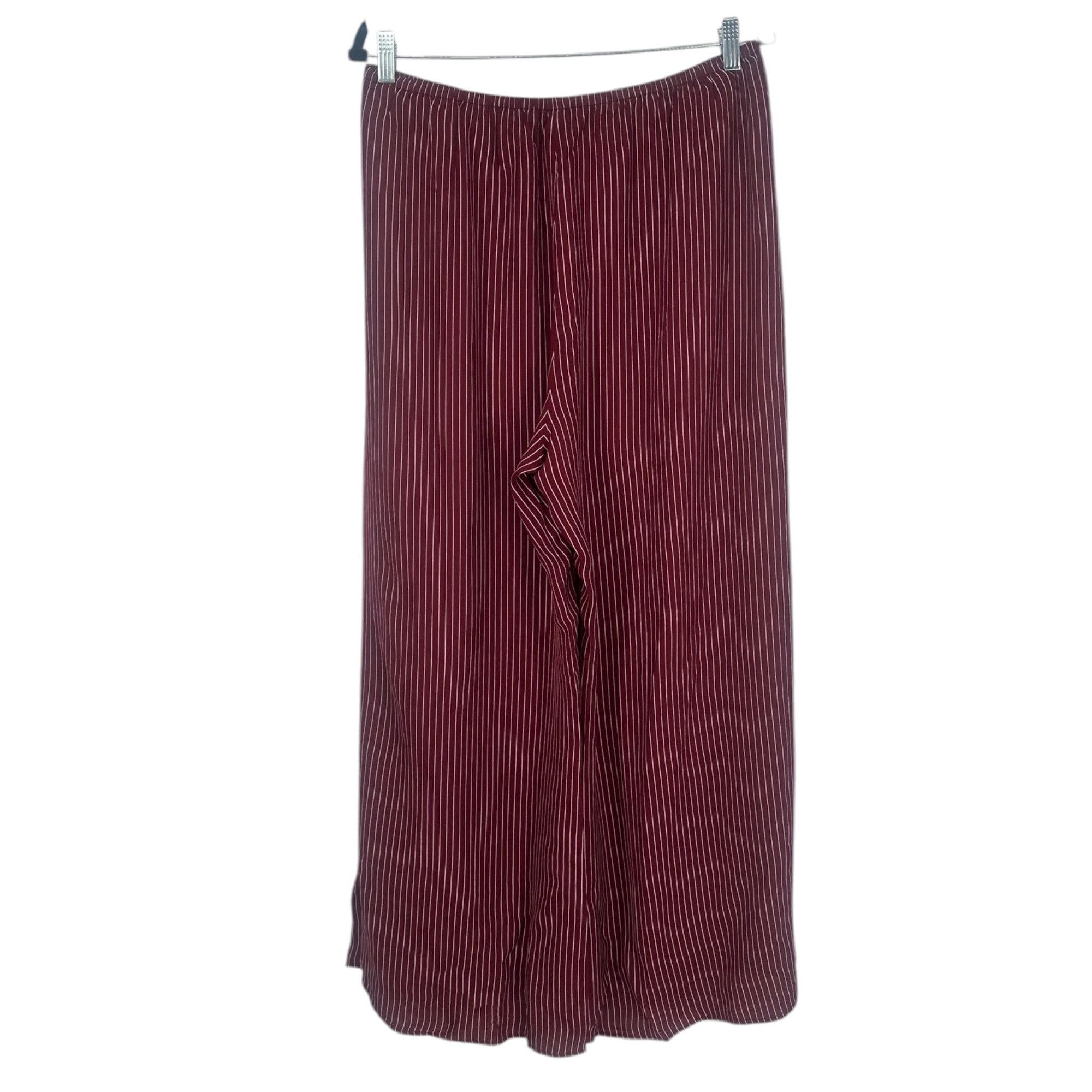 J.Crew J. Crew Pants - Burgundy Pinstripe Palazzo NWT - Size Large Size 36" / US 14 / IT 50 - 3 Thumbnail