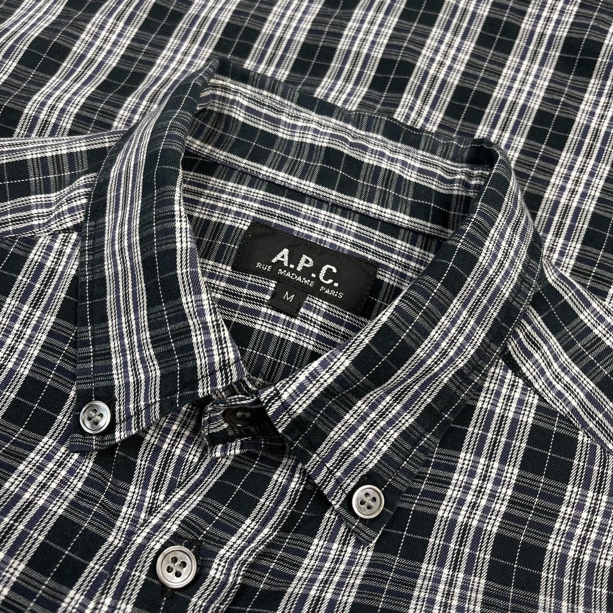 A.P.C. A.P.C. Checkered Plaid Overshirt Viscose Oversize Shirt Size US M / EU 48-50 / 2 - 3 Thumbnail