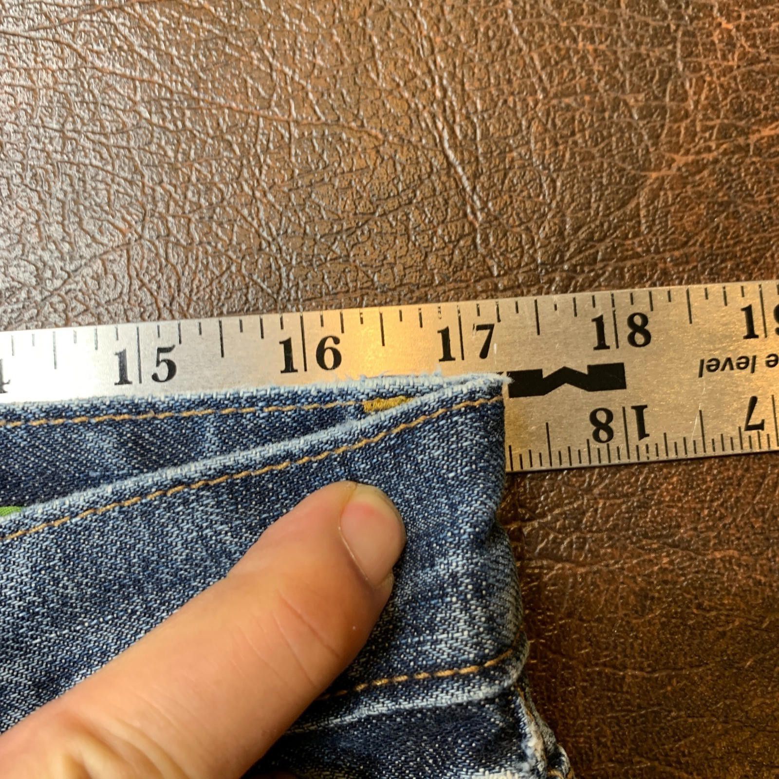 Gap Men’s Gap Green 1969 Zip Straight Leg 34x31 Jeans (334) Size US 34 / EU 50 - 9 Thumbnail