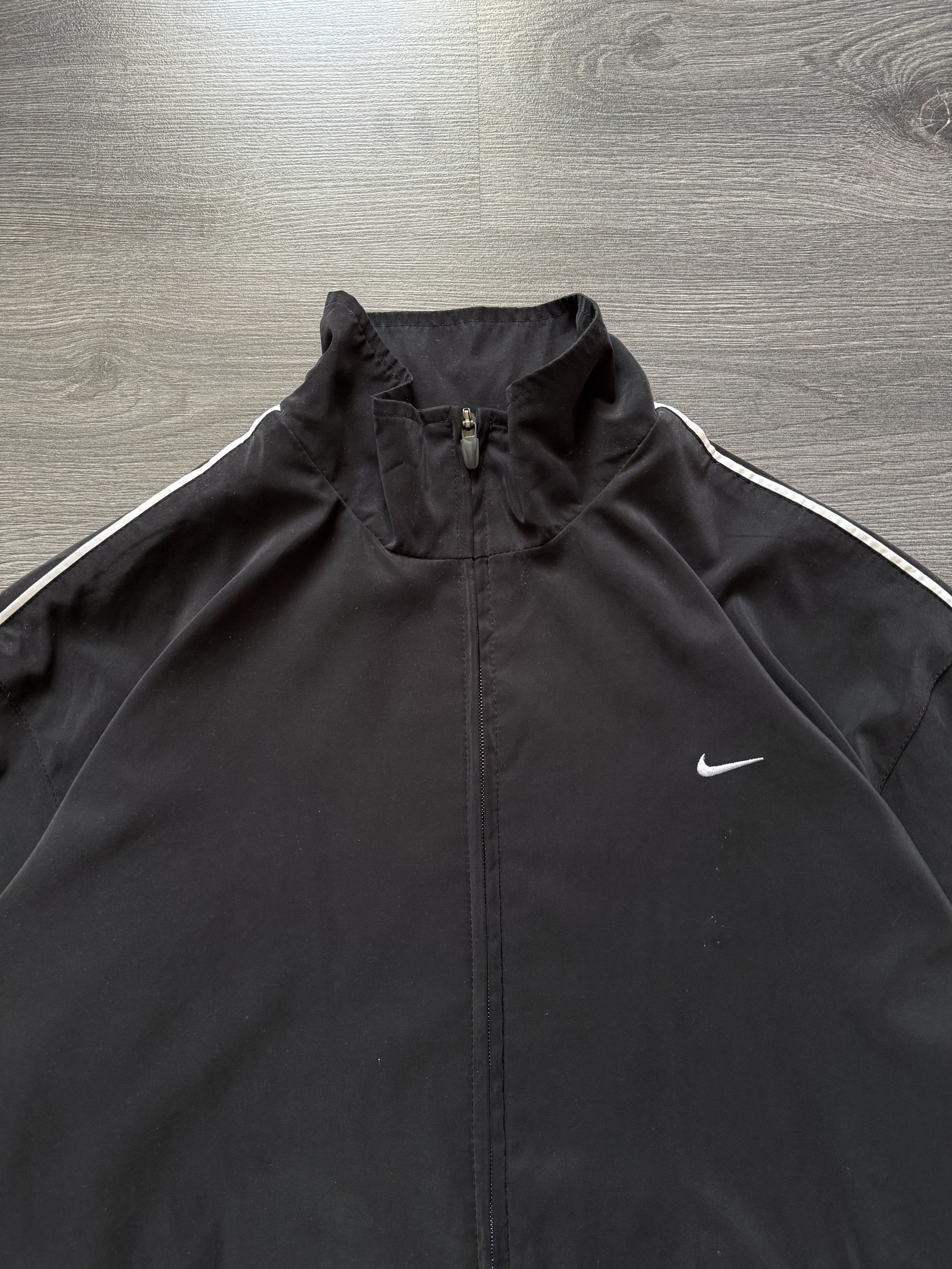 Nike Vintage Y2K Nike Track Jacket Nylon Top Striped Swoosh Size US L / EU 52-54 / 3 - 3 Thumbnail