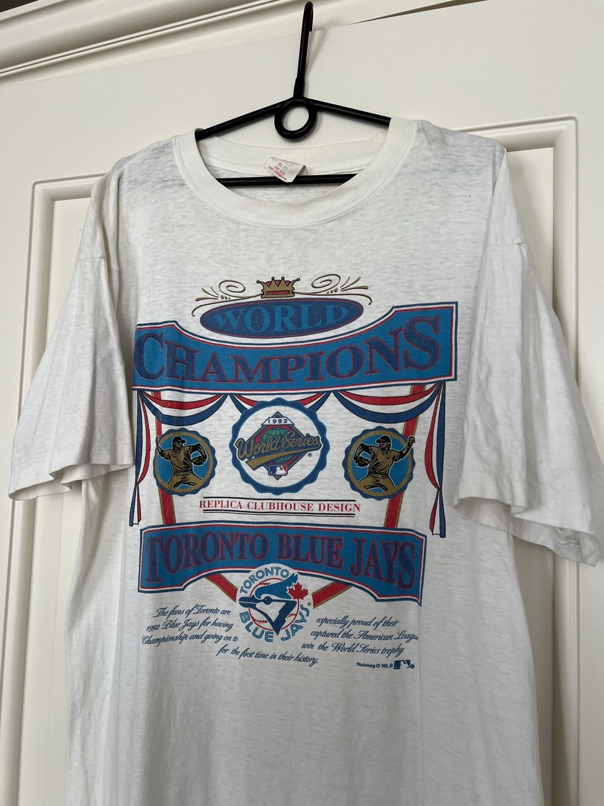 MLB Vintage 1992 Toronto Blue Jays Champions T-Shirt MLB Size US XL / EU 56 / 4 - 2 Thumbnail