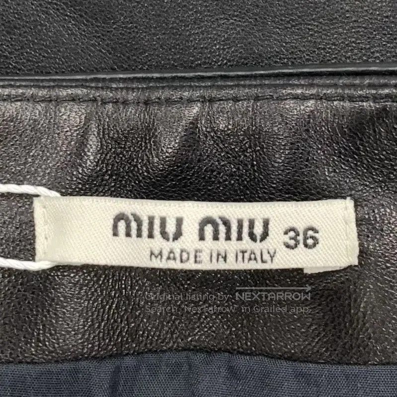 Miu Miu Miu Miu Black Lambskin Leather Skirt . Size 27" / US 4 / IT 40 - 3 Thumbnail