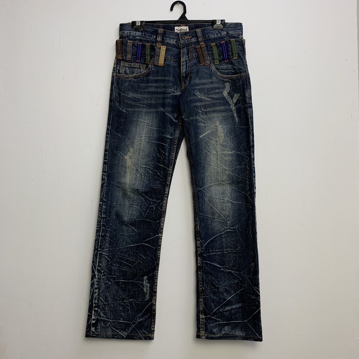 Nylaus Denim Rare Rainbow Belt Loop Jeans