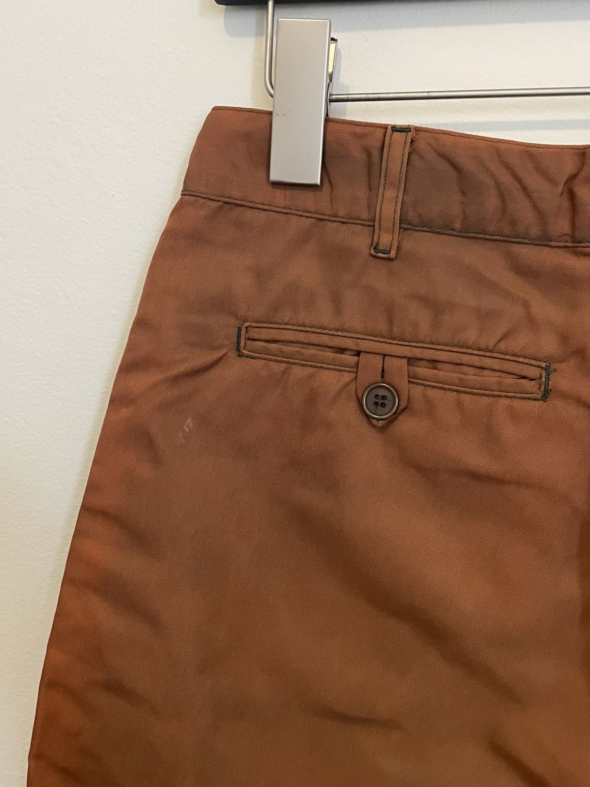 Helmut Lang 1996 Burnt Orange Nylon Stripe Trousers Size US 30 / EU 46 - 9 Thumbnail